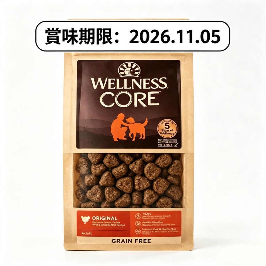 WELLNESS CORE 狗糧 無穀物 經典原味配方 去骨火雞及雞肉 試食裝 250g (88435SL) (賞味期限 2026.11.05)